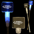 9" Blue Square Light-Up Cocktail Stirrers